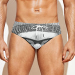 Hipster Golden Retriever Print Men's Swim Briefs