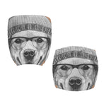 Hipster Golden Retriever Print Office Chair Cover