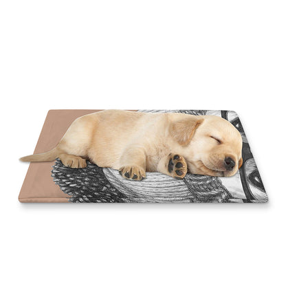 Hipster Golden Retriever Print Pet Cooling Mat Cover