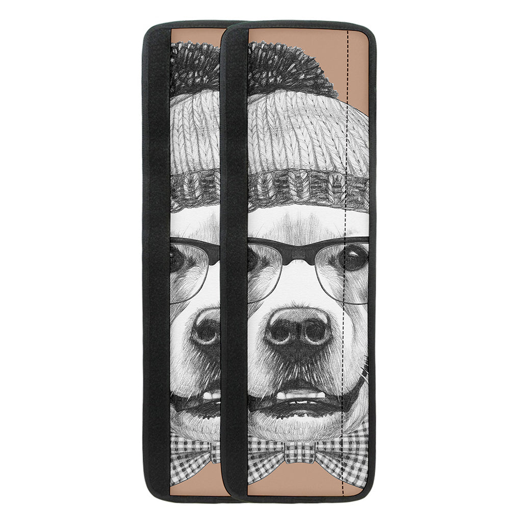 Hipster Golden Retriever Print Refrigerator Handle Covers