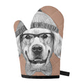 Hipster Golden Retriever Print Single Oven Mitt