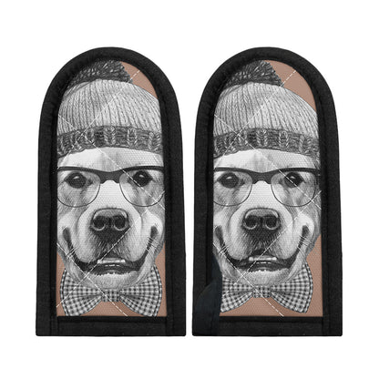 Hipster Golden Retriever Print Skillet Handle Cover