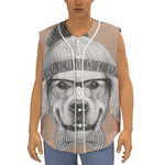 Hipster Golden Retriever Print Sleeveless Baseball Jersey