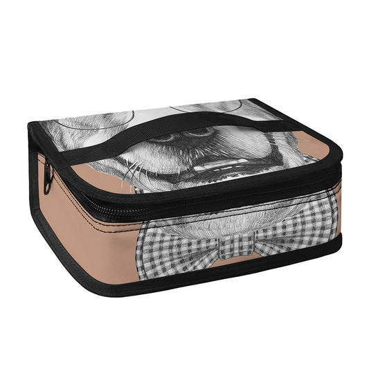 Hipster Golden Retriever Print Small Lunch Bag