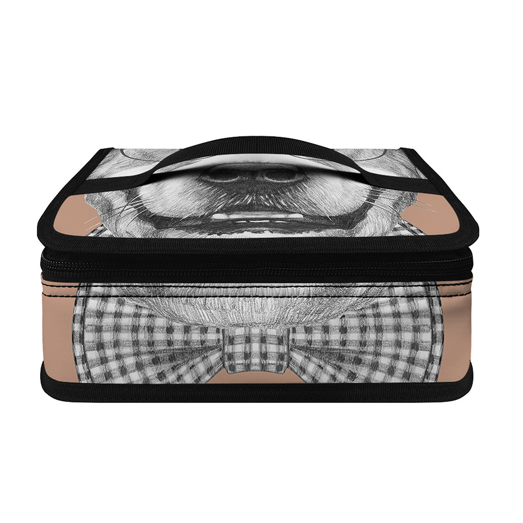 Hipster Golden Retriever Print Small Lunch Bag