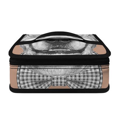 Hipster Golden Retriever Print Small Lunch Bag