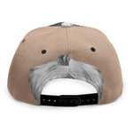 Hipster Golden Retriever Print Snapback Cap