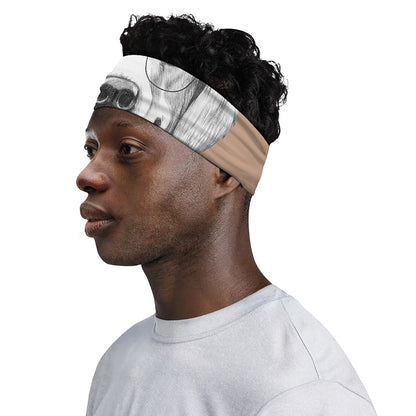 Hipster Golden Retriever Print Sports Headband