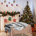 Hipster Golden Retriever Print Tablecloth