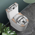 Hipster Golden Retriever Print Toilet Lid And Tank Cover Set