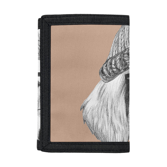 Hipster Golden Retriever Print Trifold Wallet