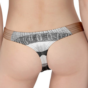 Hipster Golden Retriever Print Women's Thong