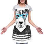 Hipster Jack Russell Terrier Print Adjustable Apron