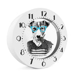 Hipster Jack Russell Terrier Print Alarm Clock