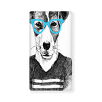 Hipster Jack Russell Terrier Print Baby Crib Sheet