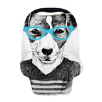 Hipster Jack Russell Terrier Print Baby Seat Cover