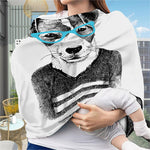 Hipster Jack Russell Terrier Print Baby Seat Cover