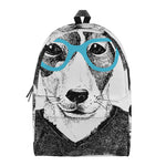 Hipster Jack Russell Terrier Print Backpack