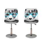 Hipster Jack Russell Terrier Print Bar Stool Covers