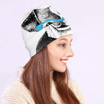 Hipster Jack Russell Terrier Print Beanie