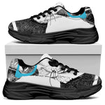 Hipster Jack Russell Terrier Print Black Chunky Shoes