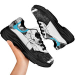 Hipster Jack Russell Terrier Print Black Chunky Shoes