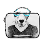 Hipster Jack Russell Terrier Print Briefcase Bible Bag