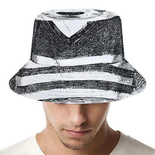 Hipster Jack Russell Terrier Print Bucket Hat