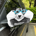 Hipster Jack Russell Terrier Print Car Side Mirror Covers