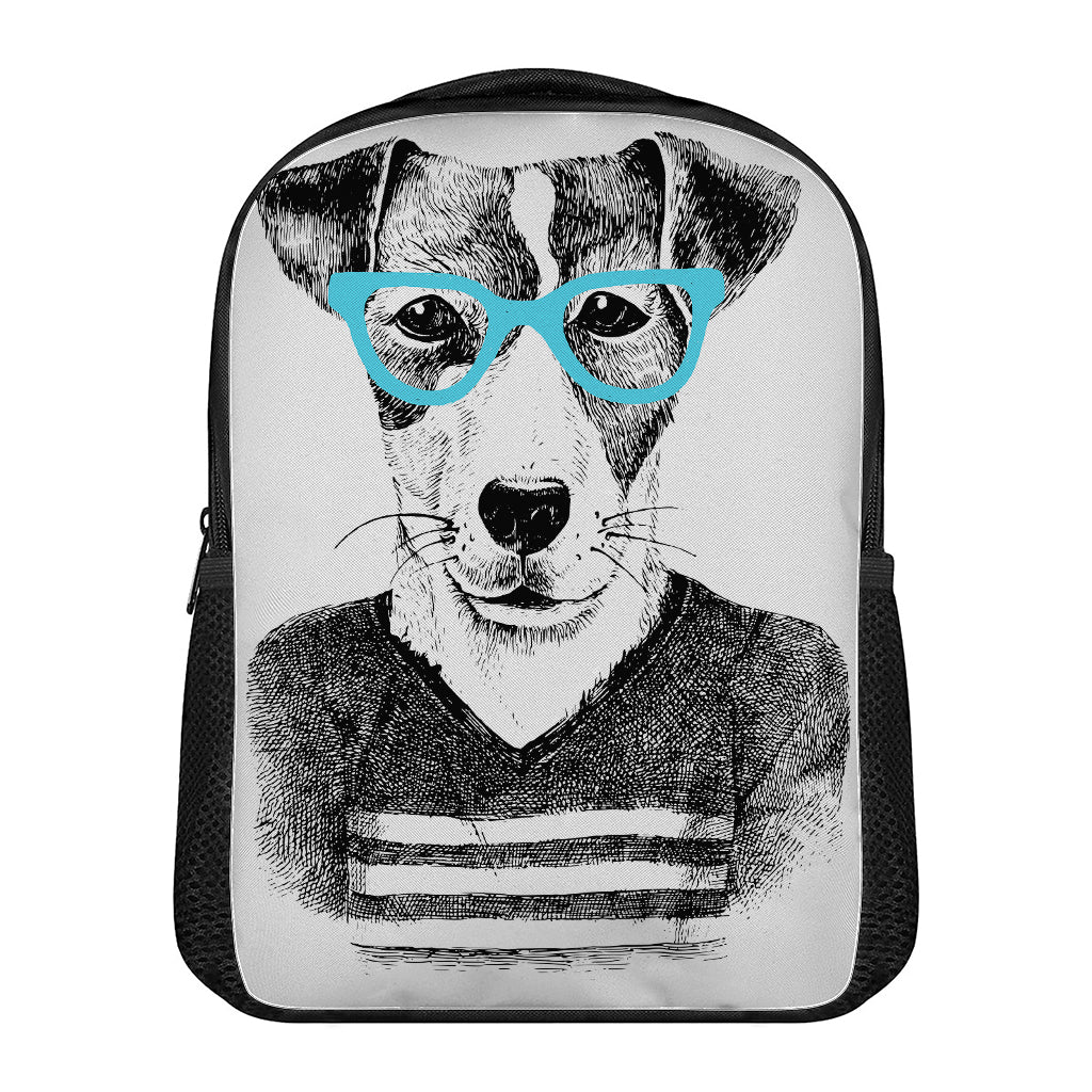 Hipster Jack Russell Terrier Print Casual Backpack