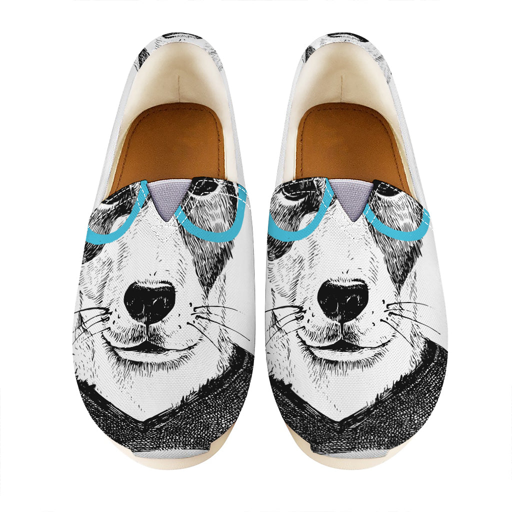 Hipster Jack Russell Terrier Print Casual Shoes