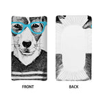 Hipster Jack Russell Terrier Print Changing Pad Cover