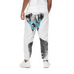 Hipster Jack Russell Terrier Print Cotton Pants