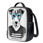 Hipster Jack Russell Terrier Print Crossbody Lunch Bag