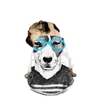 Hipster Jack Russell Terrier Print Dog Zip Up Jacket