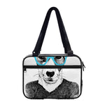 Hipster Jack Russell Terrier Print Double Strap Bible Bag