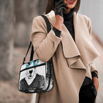 Hipster Jack Russell Terrier Print Double Strap Bible Bag