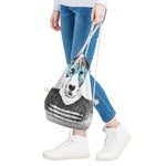Hipster Jack Russell Terrier Print Drawstring Bag
