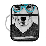 Hipster Jack Russell Terrier Print Front Pocket Bible Bag