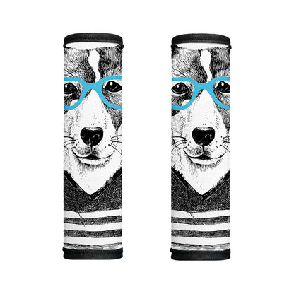 Hipster Jack Russell Terrier Print Handle Covers