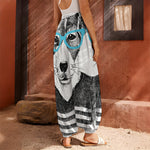 Hipster Jack Russell Terrier Print Harem Pants