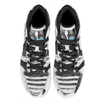 Hipster Jack Russell Terrier Print High Top Leather Sneakers