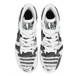 Hipster Jack Russell Terrier Print High Top Leather Sneakers