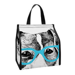 Hipster Jack Russell Terrier Print Insulated Lunch Tote