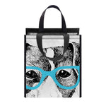 Hipster Jack Russell Terrier Print Insulated Lunch Tote