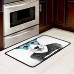 Hipster Jack Russell Terrier Print Kitchen Mat