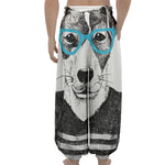 Hipster Jack Russell Terrier Print Lantern Pants