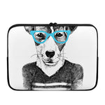 Hipster Jack Russell Terrier Print Laptop Sleeve