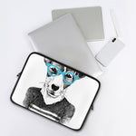 Hipster Jack Russell Terrier Print Laptop Sleeve