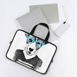 Hipster Jack Russell Terrier Print Laptop Sleeve With Handle